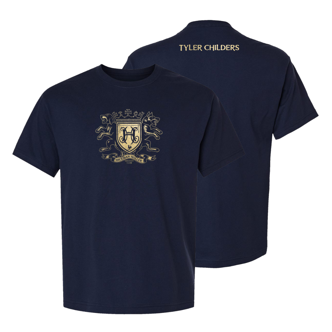 Hickman Holler Hunting Club Crest Navy T-Shirt