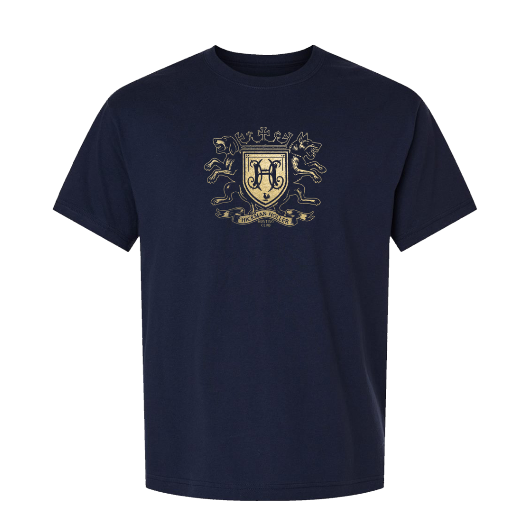 Hickman Holler Hunting Club Crest Navy T-Shirt