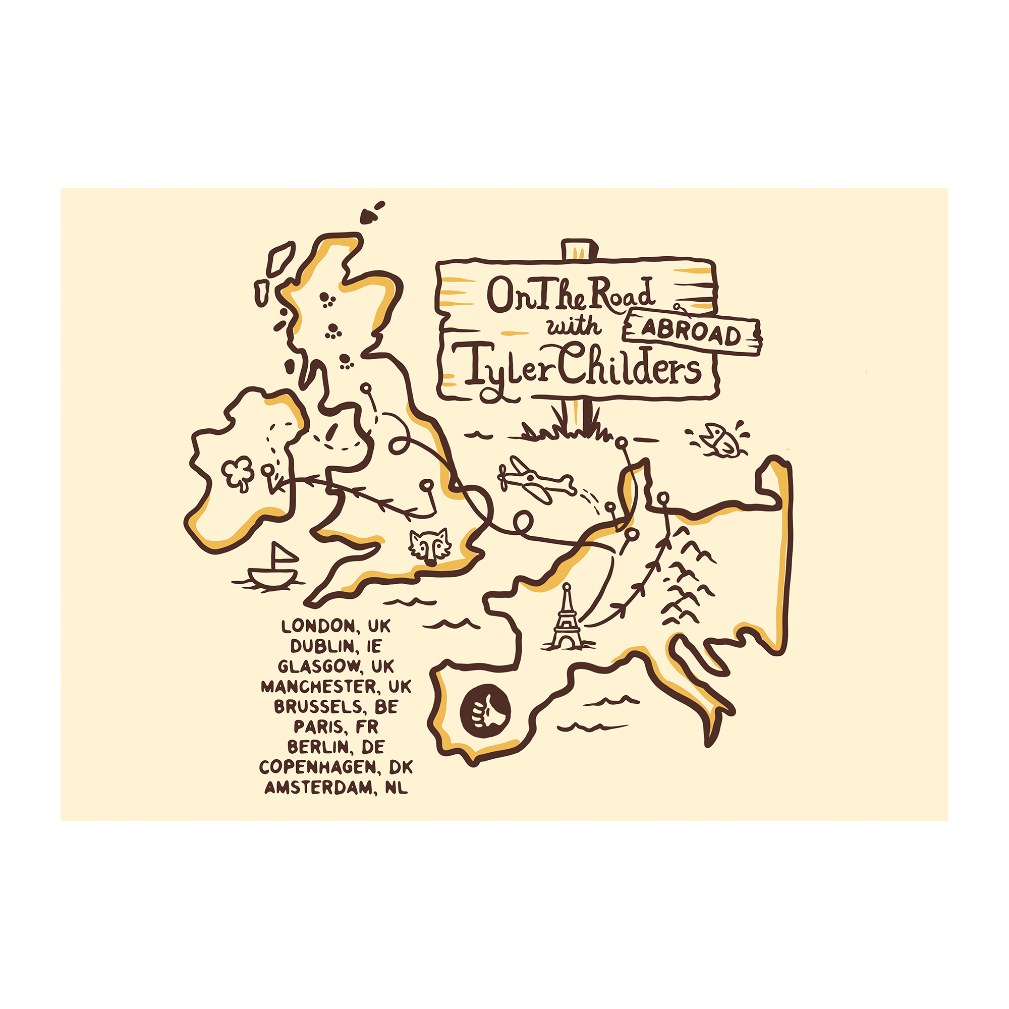 Road Map Poster – Tyler Childers UK