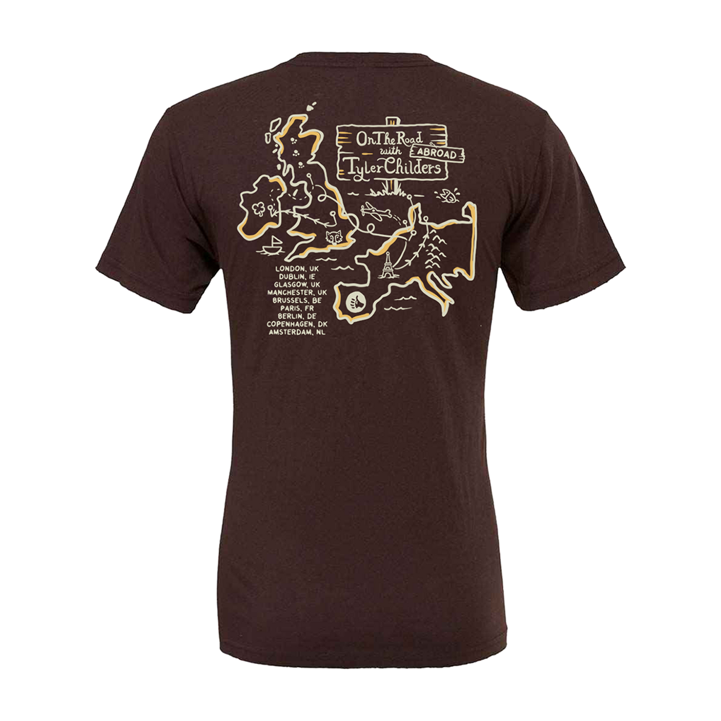 Road Map Brown Tee