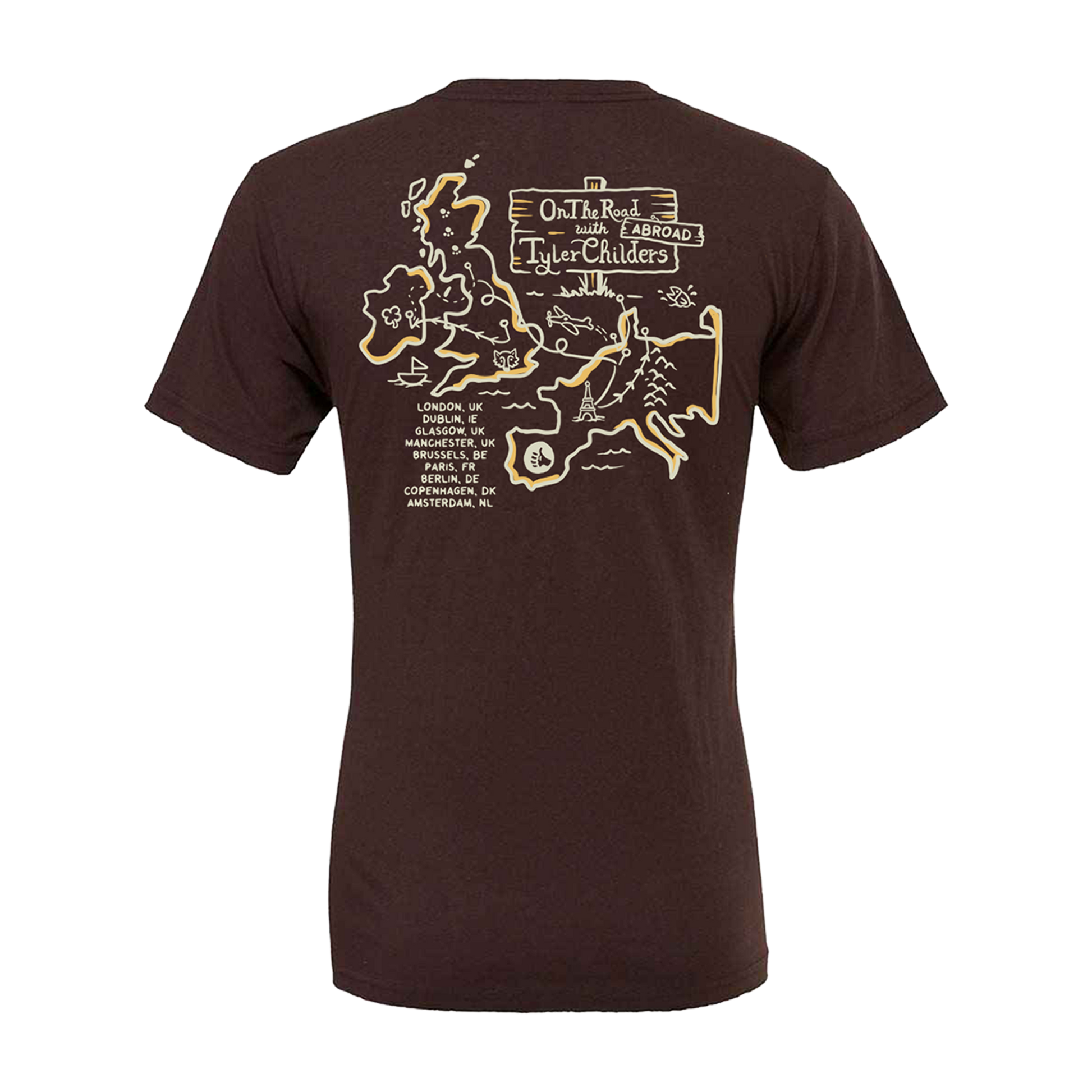 Road Map Brown Tee