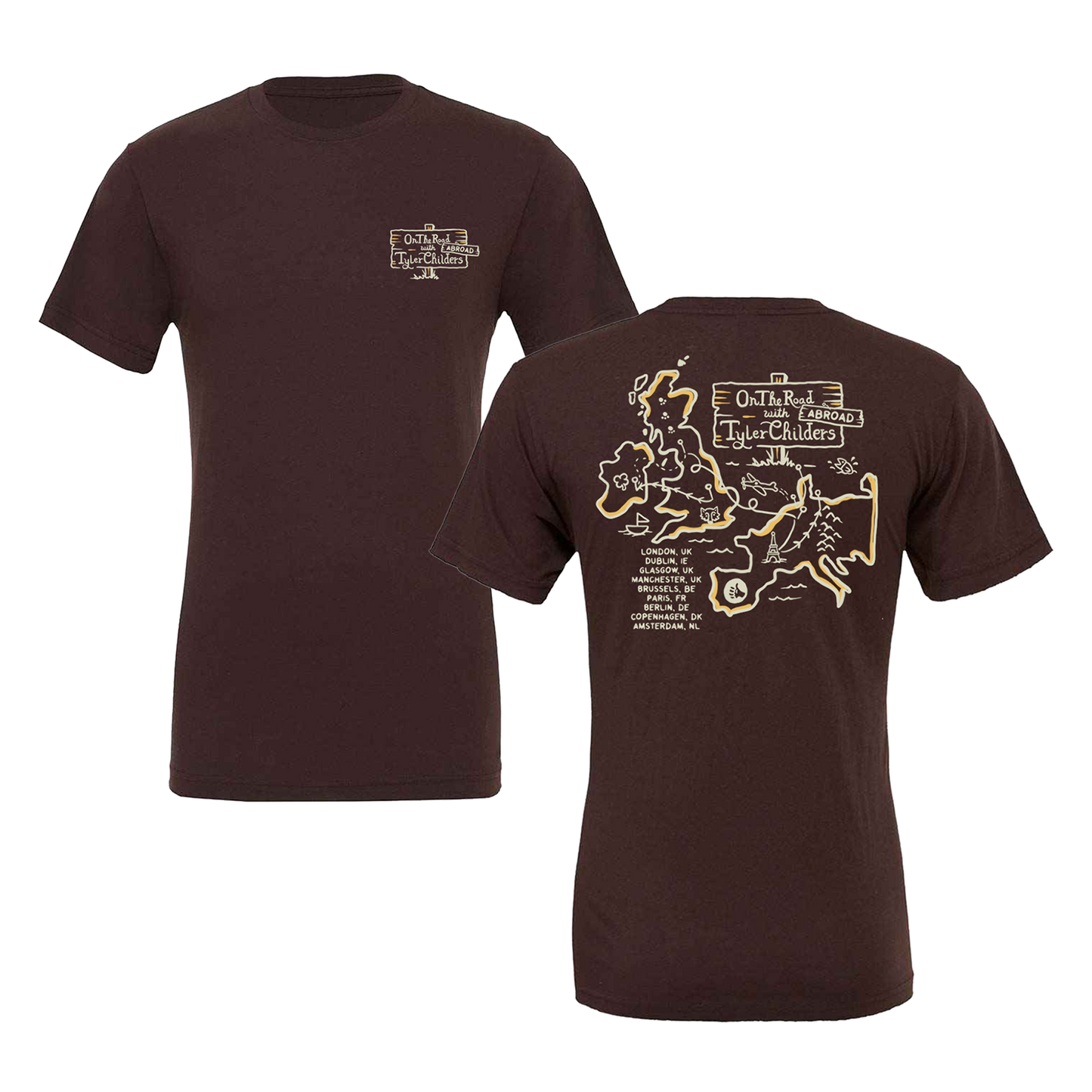 Road Map Brown Tee