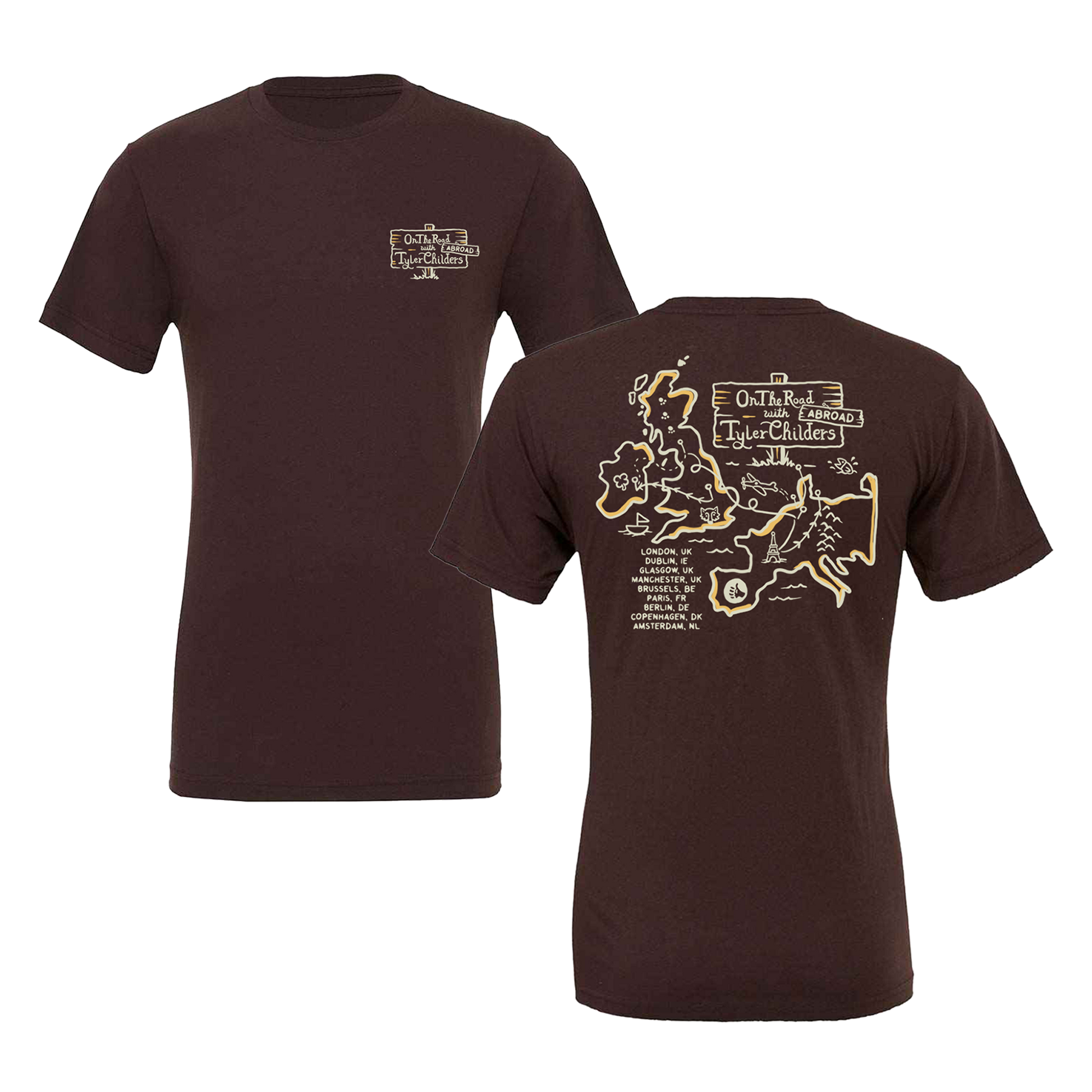 Road Map Brown Tee